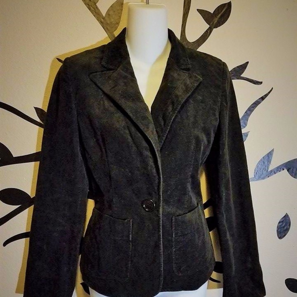 EUC Black Corduroy Club Monaco Blazer